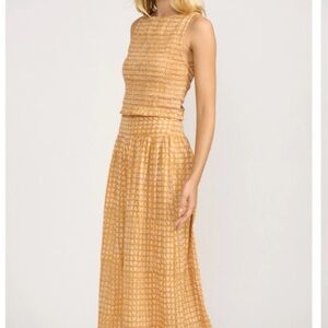 Marea marigold skirt and top set. Skirt xs and top small.